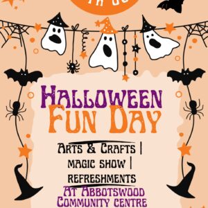 Orange Black Illustration Simple Halloween Party Flyer A ()