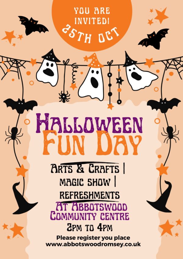 Orange Black Illustration Simple Halloween Party Flyer A ()
