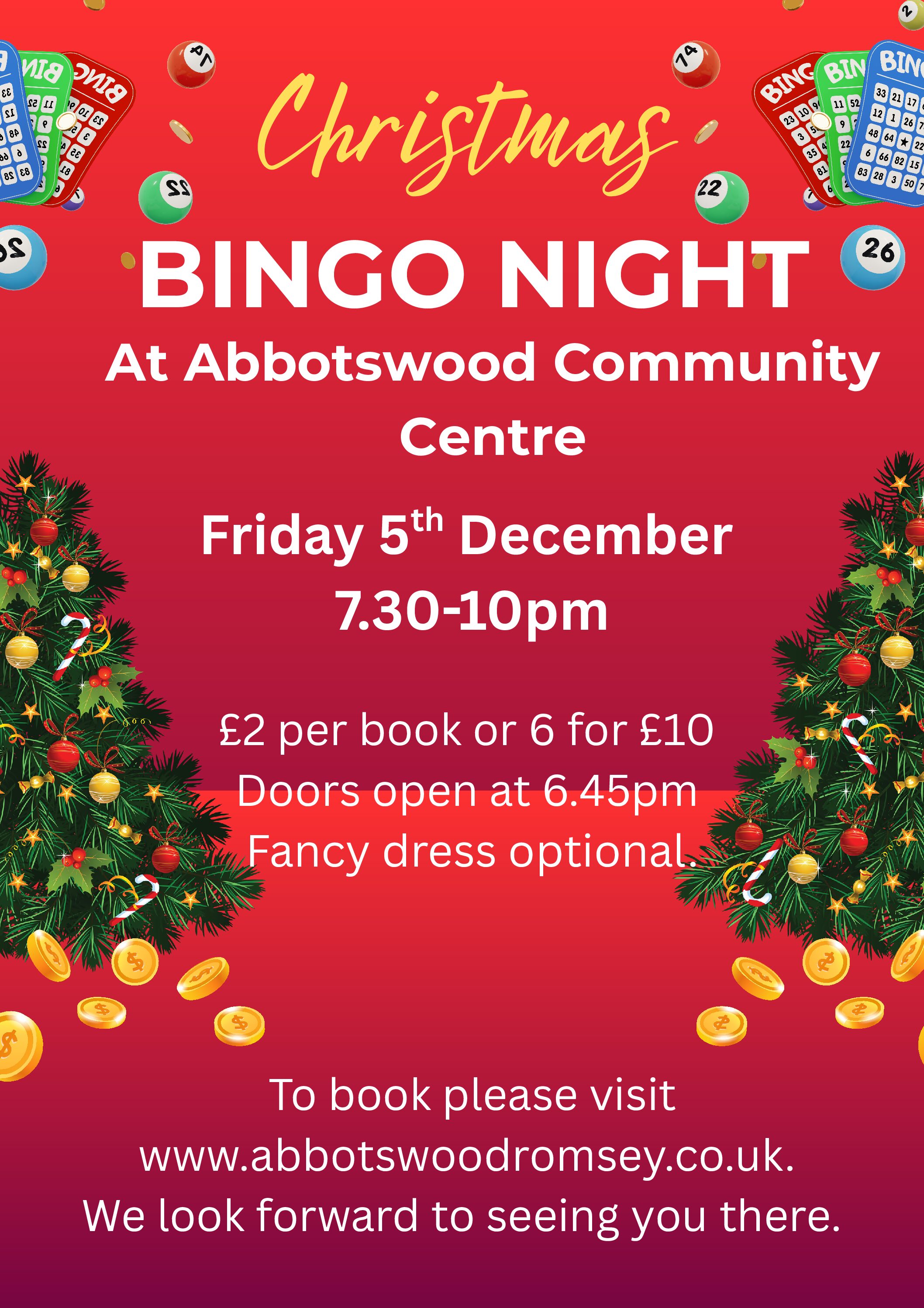 Christmas Bingo Friday 5th December